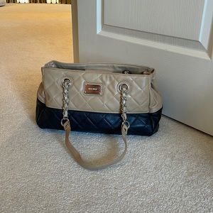 Two tone quilted Nine West shoulder bag